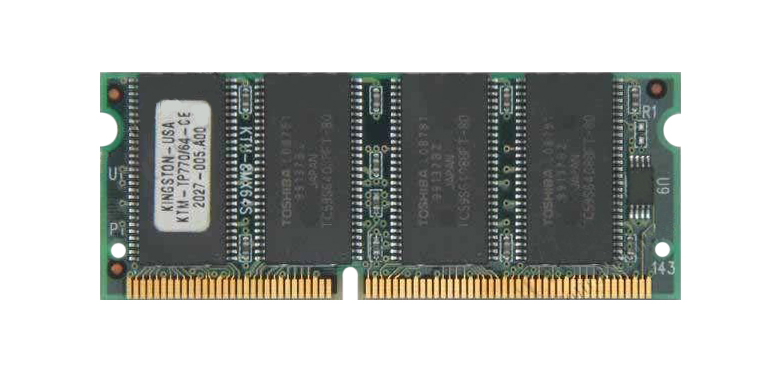 KTM-TP770/64 Kingston 64MB PC66 66MHz non-ECC Unbuffered 144-Pin SoDimm Memory Module