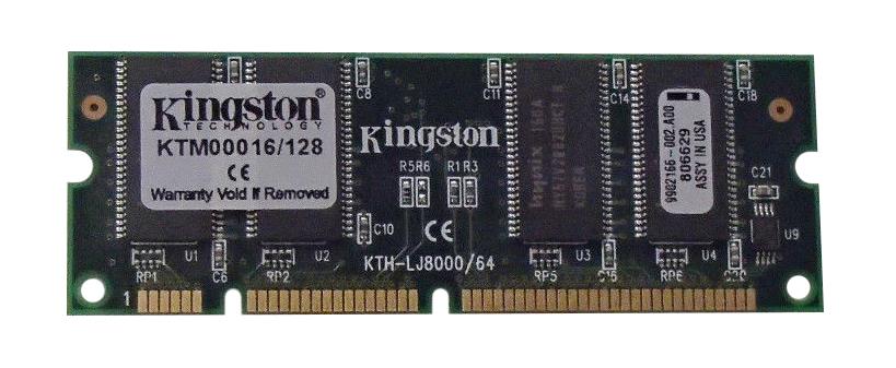 KTM00016/128 Kingston 128MBSDRAM PC66 66MHz Non-ECC Unbuffered 3.3V 100-Pin DIMM Memory Module For Lexmark 5K00119