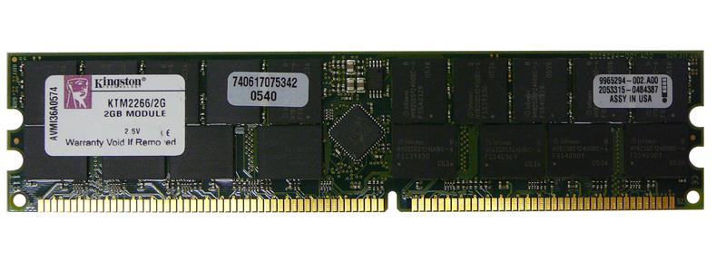 KTM2266/2G Kingston 2GB PC2700 DDR-333MHz Registered ECC CL2.5 184-Pin DIMM 2.5V Memory Module for IBM 73P2269, 73P2274, FRU 33R4961