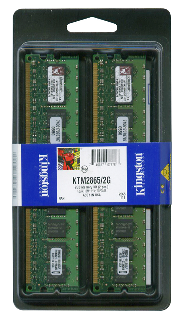 KTM2865/2G Kingston 2GB DDR2 PC3200 Memory