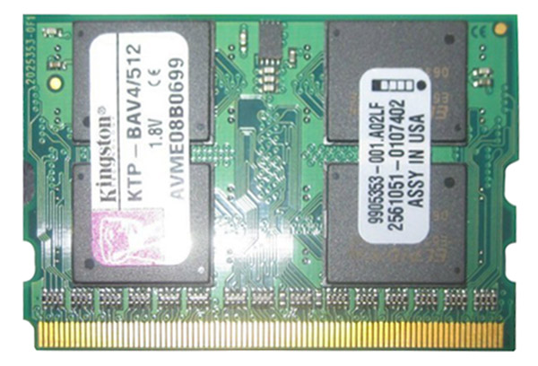 KTP-BAV4/512 Kingston 512MB PC2-3200 DDR2-400MHz non-ECC Unbuffered CL3 172-Pin MicroDIMM Memory Module for Panasonic Fujitsu-Siemens CF-BAV0512U, FPCEM181