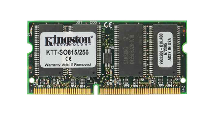 KTT-SO815/256 Kingston 256MB PC100 100MHz non-ECC Unbuffered CL2 144-Pin SoDimm Memory Module
