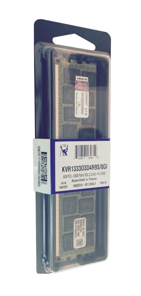 KVR1333D3D4R9S/8GI Kingston 8GB PC3-10600 DDR3-1333MHz ECC Registered CL9 240-Pin DIMM Dual Rank x4 Memory Module w/Thermal Sensor (Intel Validated)