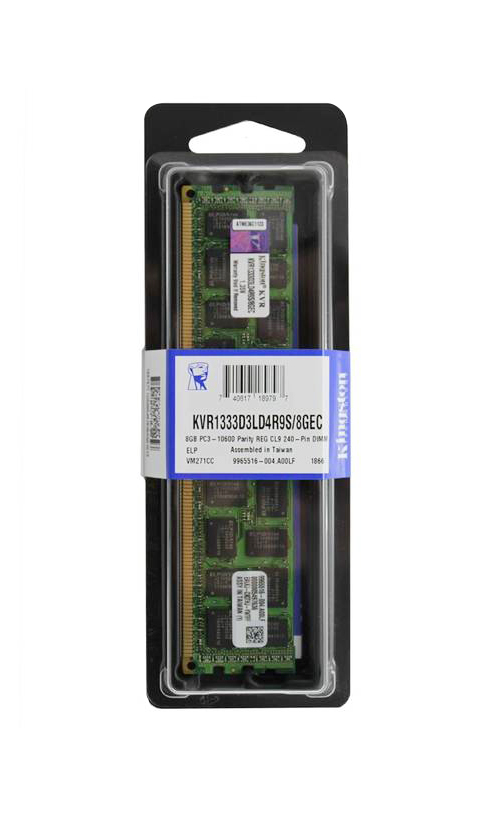 KVR1333D3LD4R9S/8GEC Kingston 8GB PC3-10600 DDR3-1333MHz ECC Registered CL9 240-Pin DIMM 1.35V Low Voltage Dual Rank x4 Memory Module with Thermal Sensor (Elpida C)