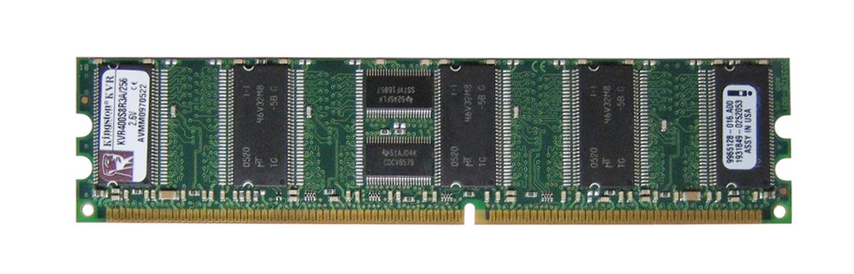 KVR400S8R3A/256 Kingston 256MB PC3200 DDR-400MHz Registered ECC CL3 184-Pin DIMM 2.5V Memory Module