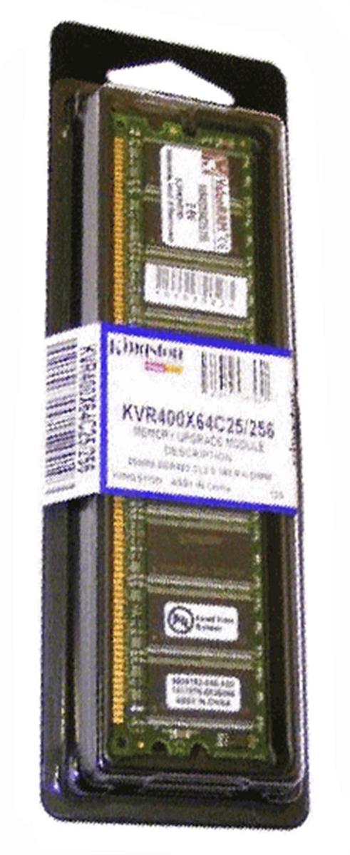 KVR400X64C25/256 Kingston 256MB PC3200 DDR-400MHz non-ECC Unbuffered CL2.5 184-Pin DIMM 2.5V Memory Module