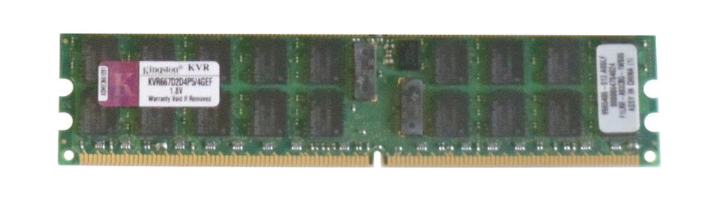 KVR667D2D4P5/4GEF Kingston 4GB PC2-5300 DDR2-667MHz ECC Registered with Parity CL5 240-Pin DIMM Dual Rank x4 Memory Module (Elpida F)