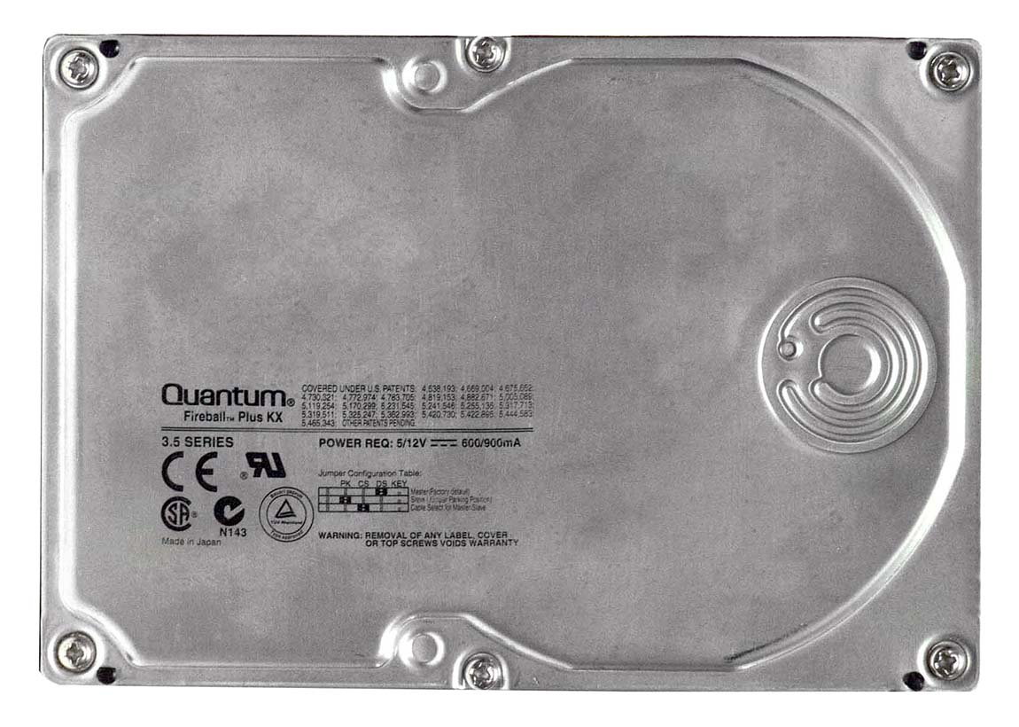 KX13A2F1 Quantum Fireball Plus KX 13.6GB 7200RPM ATA-66 512KB Cache 3.5-inch Internal Hard Drive