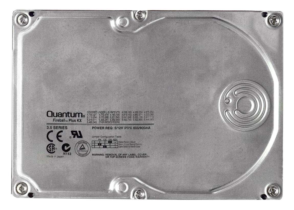 KX20A02G Quantum Fireball Plus KX 20.5GB 7200RPM ATA-66 512KB Cache 3.5-inch Internal Hard Drive