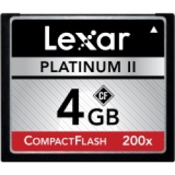 LCF4GBBSBNA200-A1 Lexar 4GB Platinum II 200x CompactFlash (CF) Memory Card