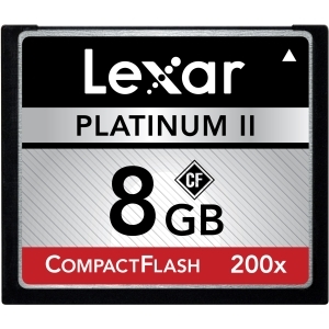 LCF8GBBSBNA200 Lexar Platinum II 8GB 200x CompactFlash (CF) Memory Card