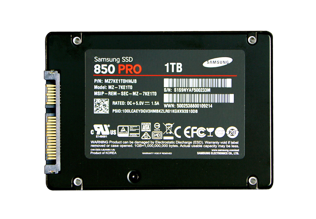 M27KE1T0HMJB Samsung 850 PRO Series 1TB MLC SATA 6Gbps (AES-256 / TCG Opal 2.0) 2.5-inch Internal Solid State Drive (SSD)