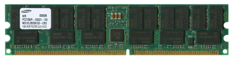 3D-14D321R0819-1G 1GB Module DDR PC2700 CL=2.5 Registered ECC DDR333 2.5V 128Meg x 72 for SuperMicro SuperServer 6014P-TRB (SYS-6014P-TRB) n/a