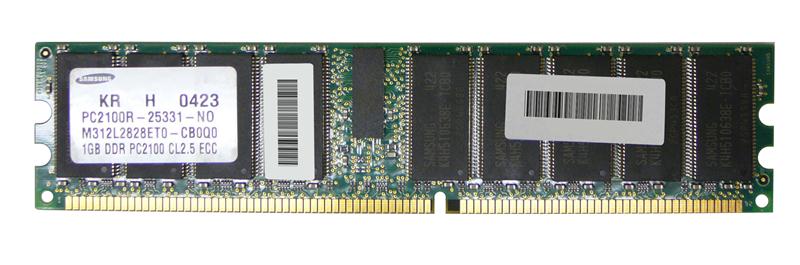 M312L2828ET0-CB0Q0 Samsung 1GB PC2100 DDR-266MHz Registered ECC CL2.5 184-Pin DIMM 2.5V Memory Module for HP ProLiant Servers