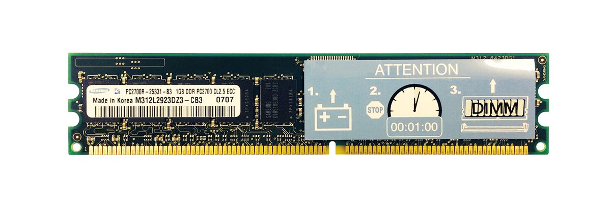 M312L2923DZ3-CB3 Samsung 1GB PC2700 DDR-333MHz Registered ECC CL2.5 184-Pin DIMM 2.5V Memory Module
