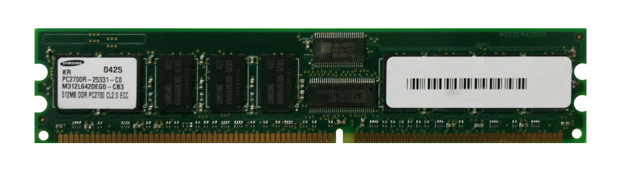 M4L-PC1333S4R25-512 M4L Certified 512MB 333MHz DDR PC2700 Reg ECC CL2.5 184-Pin Single Rank x4 DIMM