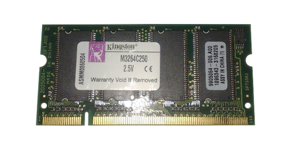M3264C250 Kingston 256MB PC2700 DDR-333MHz non-ECC Unbuffered CL2.5 200-Pin SoDimm Memory Module