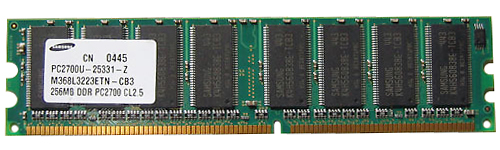 3D-11D362N64063-512M 512MB Kit DDR PC2700 CL=2.5 Non-ECC DDR333 2.5V 32Meg x 64 for Intel D915PSY Motherboard n/a