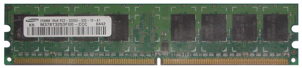 M378T3253FG0-CCC-1 Samsung 256MB PC2-3200 DDR2-400MHz non-ECC Unbuffered CL3 240-Pin DIMM Memory Module