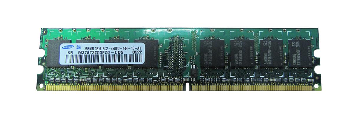 M378T3253FZ0-CD5 Samsung 256MB PC2-4200 DDR2-533MHz non-ECC Unbuffered CL4 240-Pin DIMM Memory Module