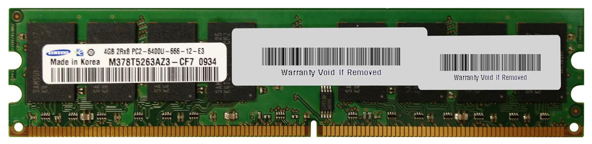 M378T5263AZ3-CF7 Samsung 4GB PC2-6400 DDR2-800MHz non-ECC Unbuffered CL6 240-Pin DIMM Dual Rank Memory Module