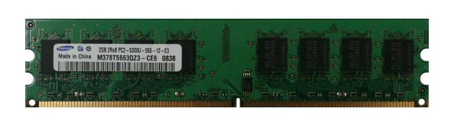 3D-13D230N64225-2G 2GB Module DDR2 PC2-5300 CL=5 non-ECC Unbuffered DDR2-667 1.8V 256Meg x 64 for Lenovo ThinkCentre M57 6072 30R5127; 41X4257; 43R2002; 73P4985