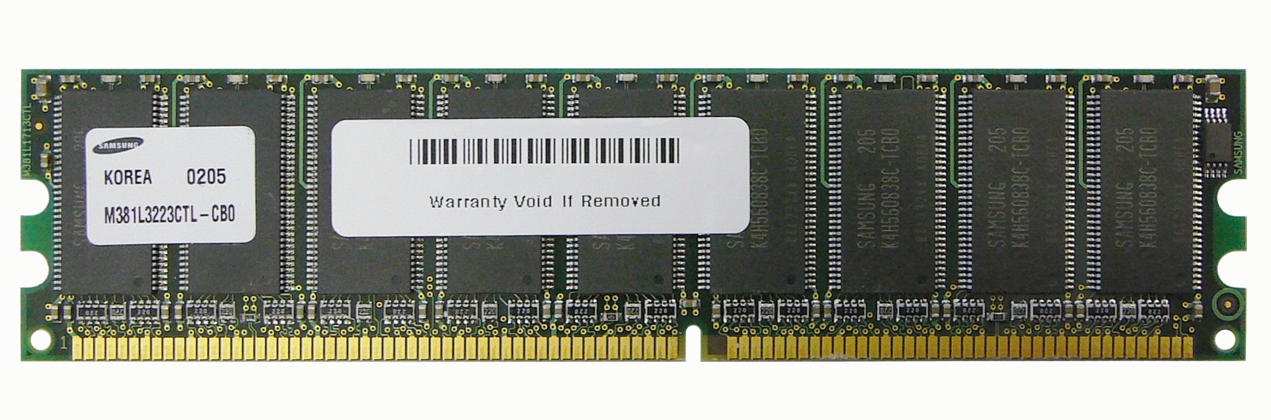 M4L-PC1266X72C25-256 M4L Certified 256MB 266MHz DDR PC2100 ECC CL2.5 184-Pin Single Rank x8 DIMM