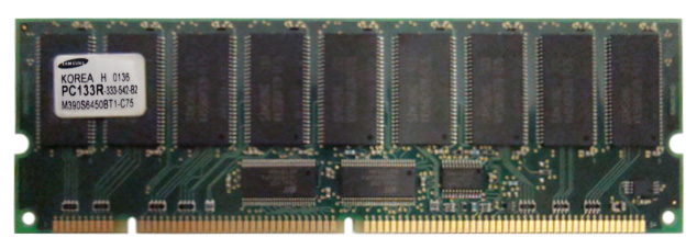 M390S6450BT1-C75 Samsung 512MB PC133 133MHz ECC Registered CL3 3.3V 168-Pin DIMM Memory Module