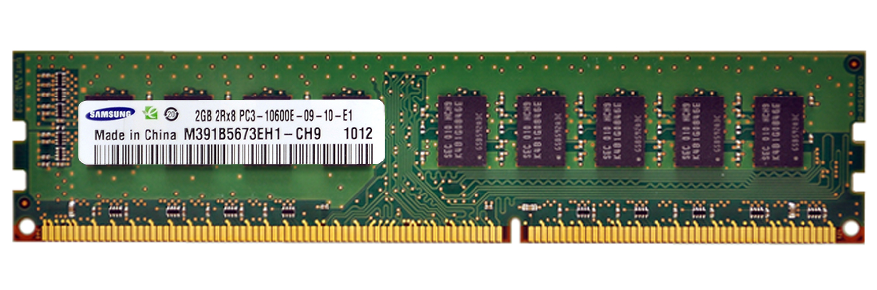 M391B5673EH1-CH9 Samsung 2GB PC3-10600 DDR3-1333MHz ECC Unbuffered CL9 240-Pin DIMM Dual Rank Memory Module