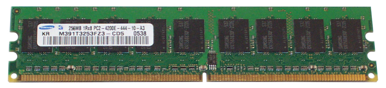 M391T3253FZ3-CD5 Samsung 256MB PC2-4200 DDR2-533MHz ECC Unbuffered CL4 240-Pin DIMM Memory Module