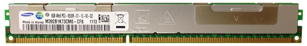 M392B1K73CM0-CF8 Samsung 8GB PC3-8500 DDR3-1066MHz ECC Registered CL7 240-Pin DIMM Very Low Profile (VLP) Quad Rank Memory Module