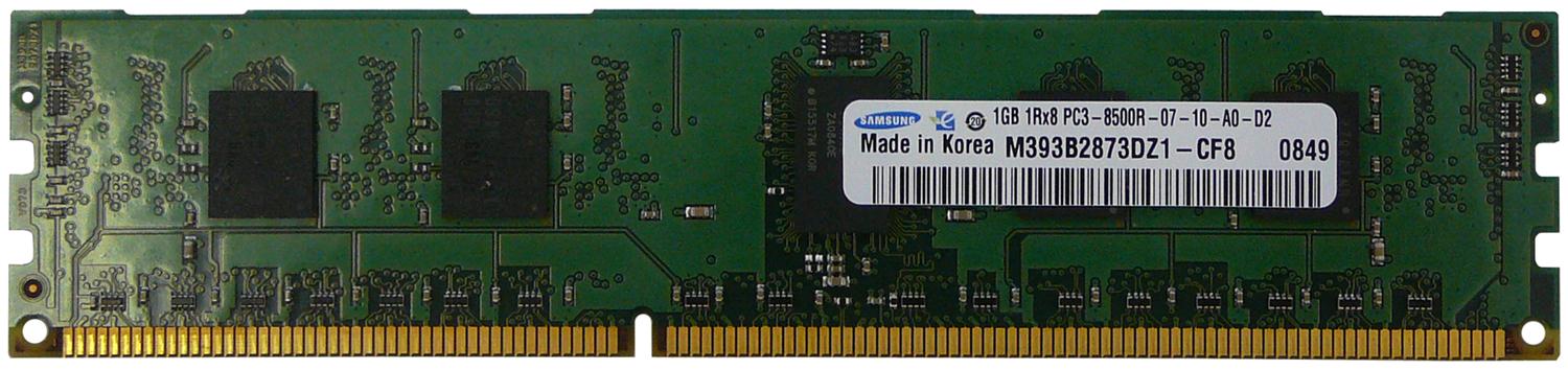 3D-15D369R17603-1G 1GB Module DDR3 PC3-8500 CL=7 Registered ECC w/Parity DDR3-1066 Single Rank 1.5V 128Meg x 72 for ASUS RS924A-E6/RS8 Server n/a