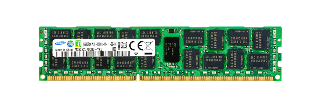 M393B2G70CB0-YK0 Samsung 16GB PC3-12800 DDR3-1600MHz ECC Registered CL11 240-Pin DIMM 1.35V Low Voltage Dual Rank Memory Module
