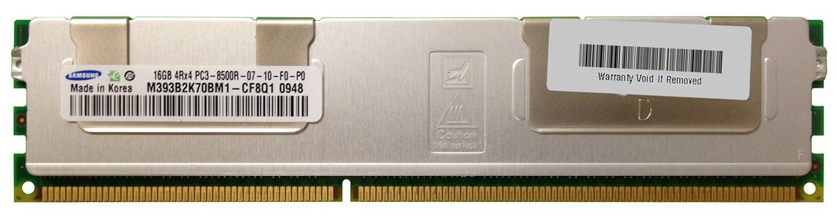 M393B2K70BM1-CF8Q1 Samsung 16GB PC3-8500 DDR3-1066MHz ECC Registered CL7 240-Pin DIMM Quad Rank Memory Module