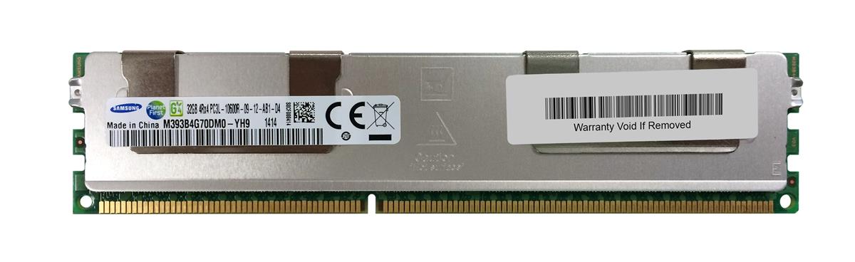 M393B4G70DM0-YH9 Samsung 32GB PC3-10600 DDR3-1333MHz ECC Registered CL9 240-Pin DIMM 1.35V Low Voltage Quad Rank Memory Module