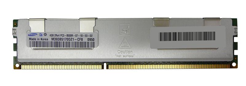 M393B5170DZ1-CF8 Samsung 4GB PC3-8500 DDR3-1066MHz ECC Registered CL7 240-Pin DIMM Dual Rank Memory Module