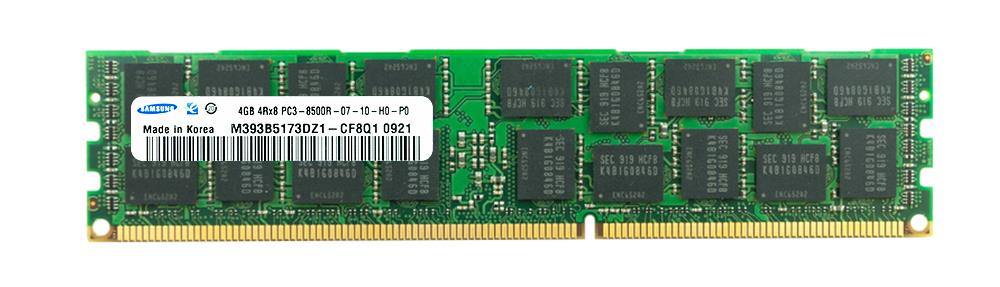 M393B5173DZ1-CF8 Samsung 4GB PC3-8500 DDR3-1066MHz ECC Registered CL7 240-Pin DIMM Quad Rank Memory Module