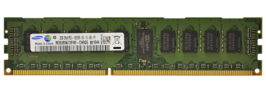 M393B5673FHO-CH9Q5 Samsung 2GB PC3-10600 DDR3-1333MHz ECC Registered CL9 240-Pin DIMM Dual Rank Memory Module