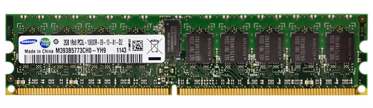 M393B5773CH0-YH9 Samsung 2GB PC3-10600 DDR3-1333MHz ECC Registered CL9 240-Pin DIMM 1.35V Low Voltage Single Rank Memory Module