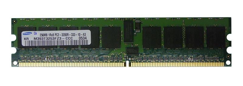 M393T3253FZ3-CCC Samsung 256MB PC2-3200 DDR2-400MHz ECC Registered CL3 240-Pin DIMM Single Rank Memory Module