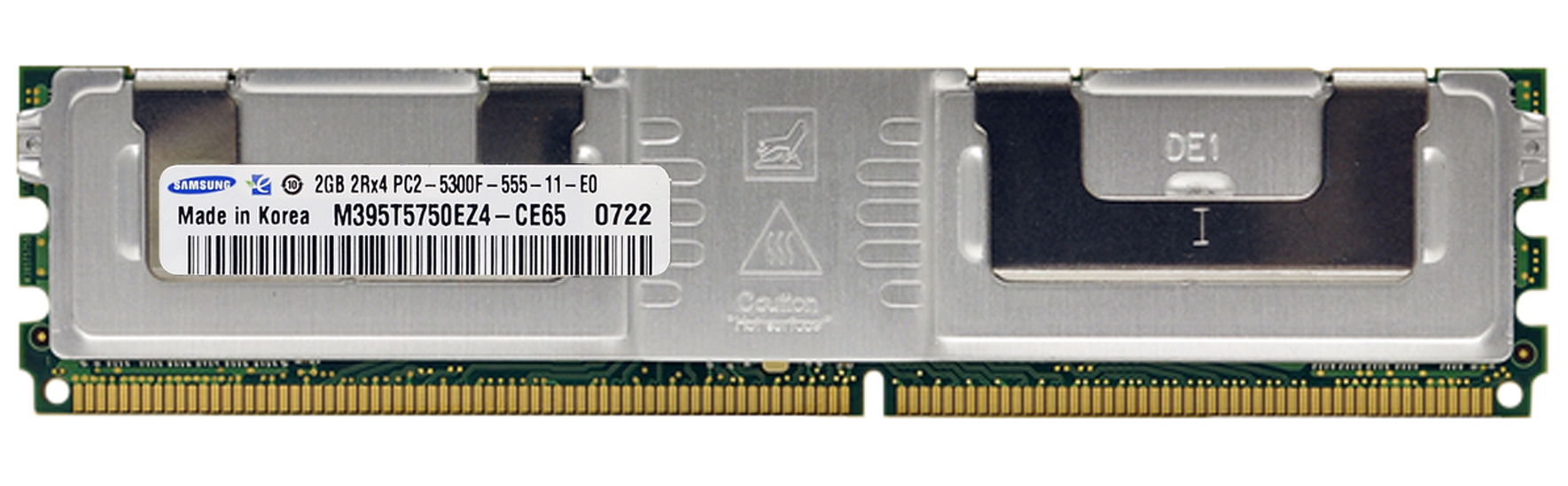 M395T5750EZ4-CE65 Samsung 2GB PC2-5300 DDR2-667MHz ECC Fully Buffered CL5 240-Pin DIMM Dual Rank Memory Module