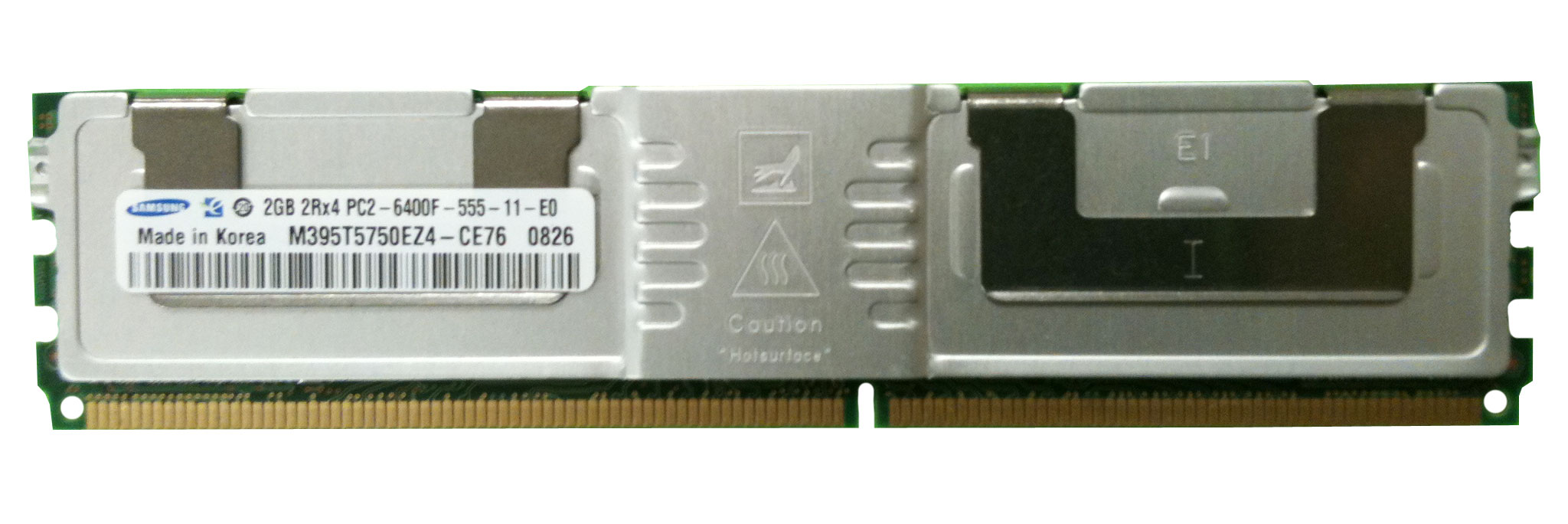 M395T5750EZ4-CE76 Samsung 2GB PC2-6400 DDR2-800MHz ECC Fully Buffered CL5 240-Pin DIMM Dual Rank Memory Module
