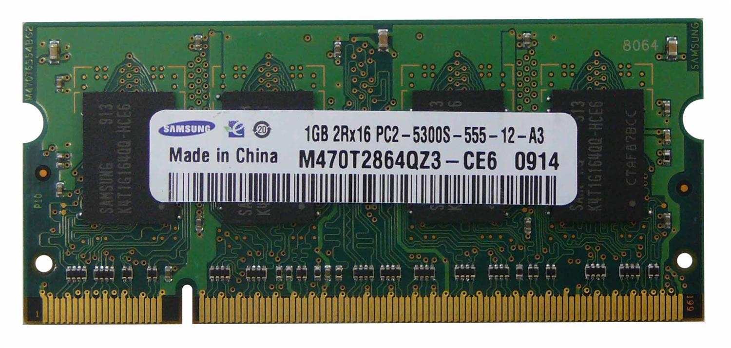 M470T2864QZ3-CE6 Samsung 1GB SoDimm PC5300 Memory