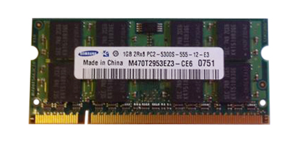 3D-11D227N64S959-1G 1GB Module DDR2 Sodimm 200 Pin PC5300 CL=5 Non-Parity DDR667 128Meg x 64 for Fujitsu-Siemens AMILO Pa 1538 FPCEM218AP
