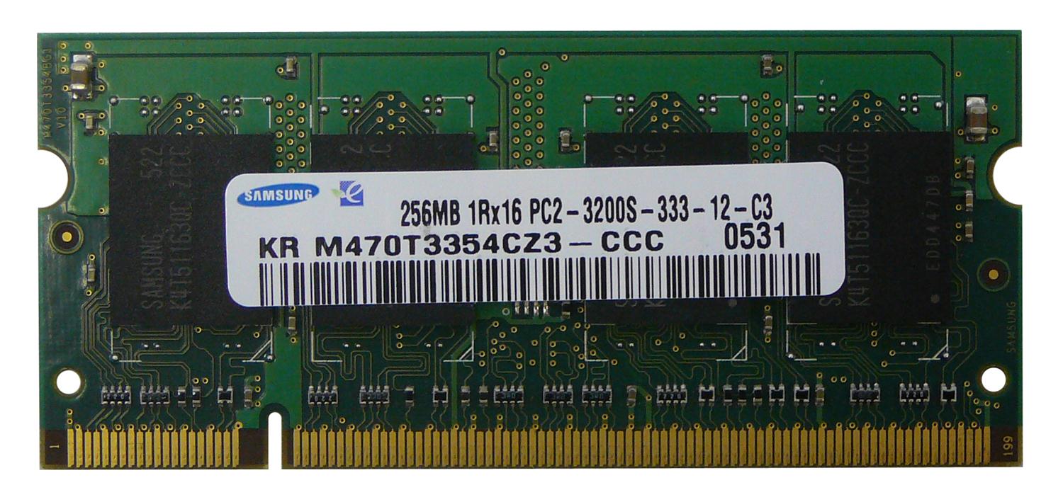 3D-PC2400D2XS309-256 256MB PC2-3200 DDR2-400MHz non-ECC Unbuffered CL3 200-Pin SoDimm Memory Module 32x16 3D P/N