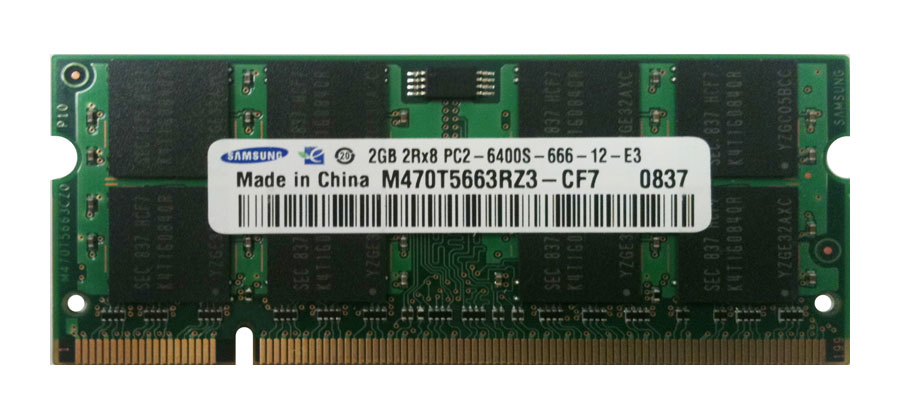 3D-13D243N647832-2G 2GB Module DDR2 SoDimm 200-Pin PC2-6400 CL=6 non-ECC Unbuffered DDR2-800 1.8V 256Meg x 64 for Asus Eee PC 1201NL Notebook n/a