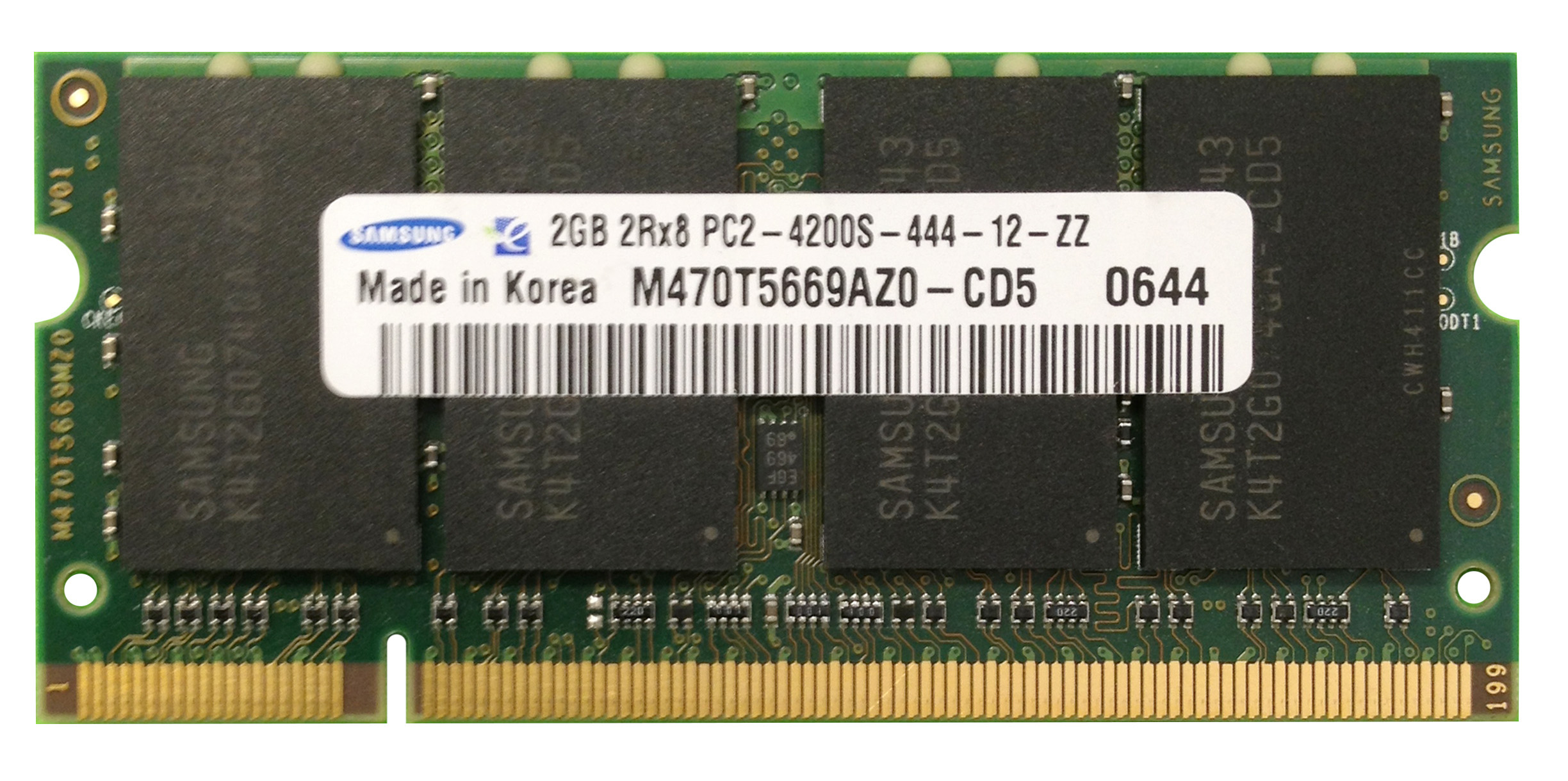 M4L-PC2533ND2S84S-2G M4L Certified 2GB 533MHz DDR2 PC2-4200 Non-ECC CL4 200-Pin Single Rank x8 SoDimm