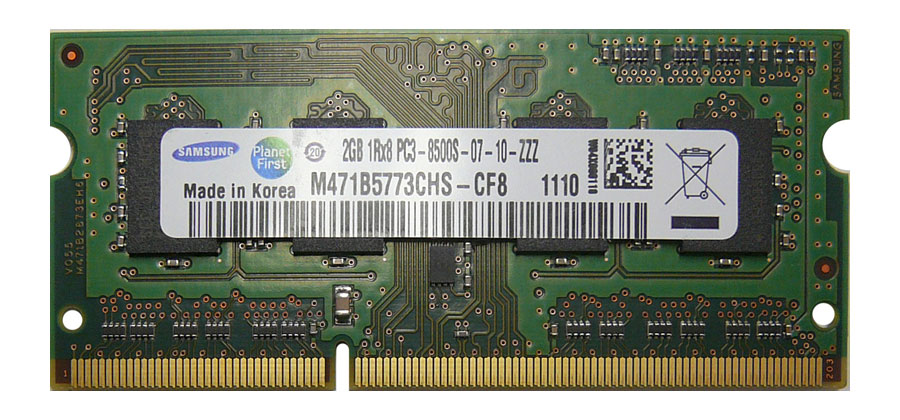 3D-14D301N647713-2G 2GB Module DDR3 SoDimm 204-Pin PC3-8500 CL=7 non-ECC Unbuffered DDR3-1066 Single Rank, x8 256Meg x 64 for Acer Aspire 7745 Series (w/2 SODIMM) n/a