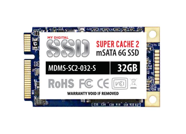 MDMS-SC2-032-S MyDigitalSSD Super Cache2 Series 32GB MLC SATA 6Gbps mSATA Internal Solid State Drive (SSD)