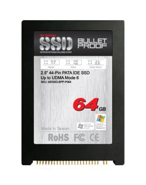 MDSSD-BPP-P064 MyDigitalSSD Bullet Proof Series 64GB MLC ATA/IDE (PATA) 2.5-inch Internal Solid State Drive (SSD)